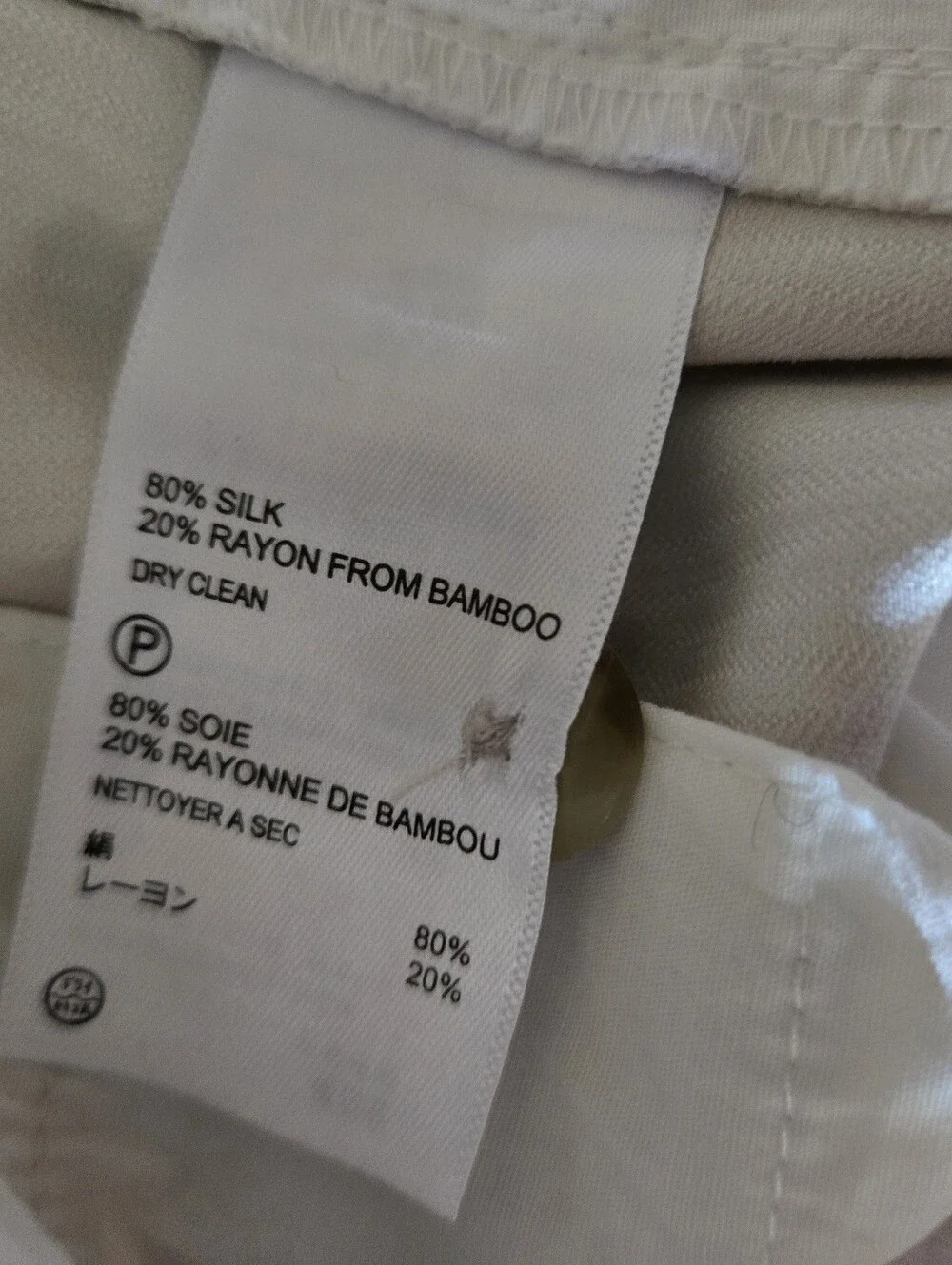 Tommy Bahama Pants Mens 38x28 Beige 80% Silk Blend Straight Leg Pleated Front